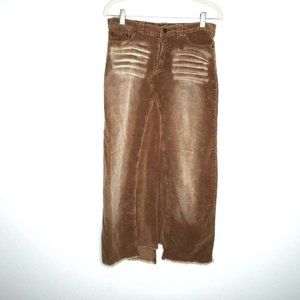 Duchesse Juniors Brown Corduroy Maxi Skirt Size 9